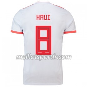 Maillot de Foot Espagne Xavi 8 Exterieur Coupe du monde 2018